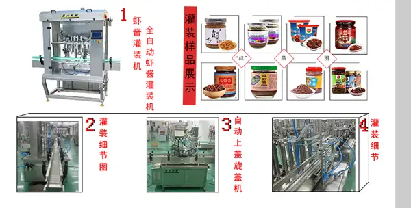 虾酱易倍体育emc网址灌装样品以及设备细节展示